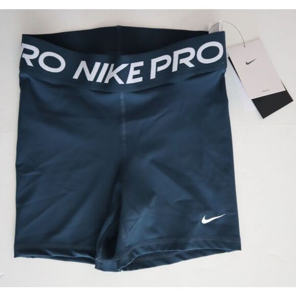 Nike Pro 365 CZ9831-478 Women's Sz S Armory Blue DRI-Fit 5" Compression Shorts - Picture 1 of 8